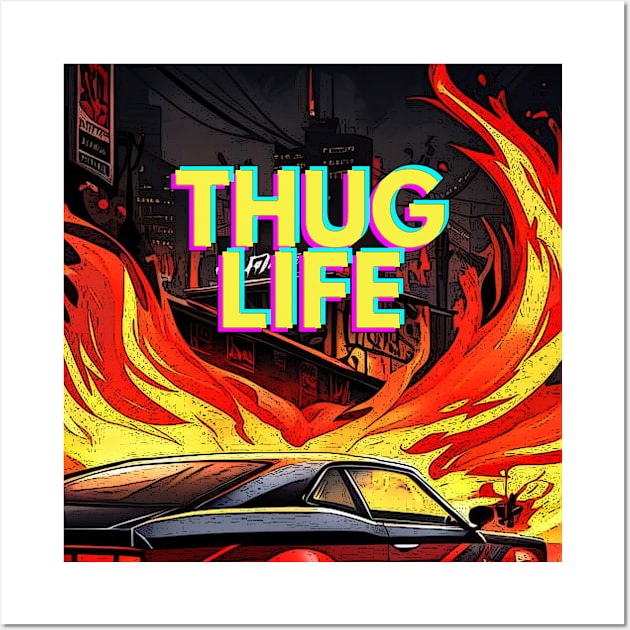 Thug Life Muscle: Badass Car Design for Rebels Wall Art by GearHead Threads